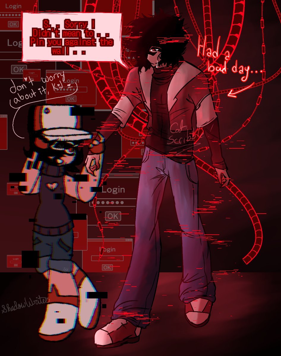 SWriter13's tweet photo. I'M LATE AND STILL NEED TO DO PART 3 OF THE YCH BUT HEREEEEE <3
#DEXTONSWEEP #glitchyredai https://t.co/MYkcdYLd5u