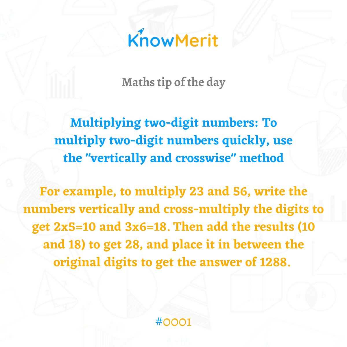 KnowMerit's tweet image. 🧮 Looking to improve your math skills? 🔥 Get daily math tips from us and sharpen your math abilities! 🚀 Click the link in our bio to learn more. 📈 #MathTips #DailyMath #MathHelp #Mathematics#StudyMath #MathCommunity#knowmerit #edtech #education #mathtutor#bestonlinetutors