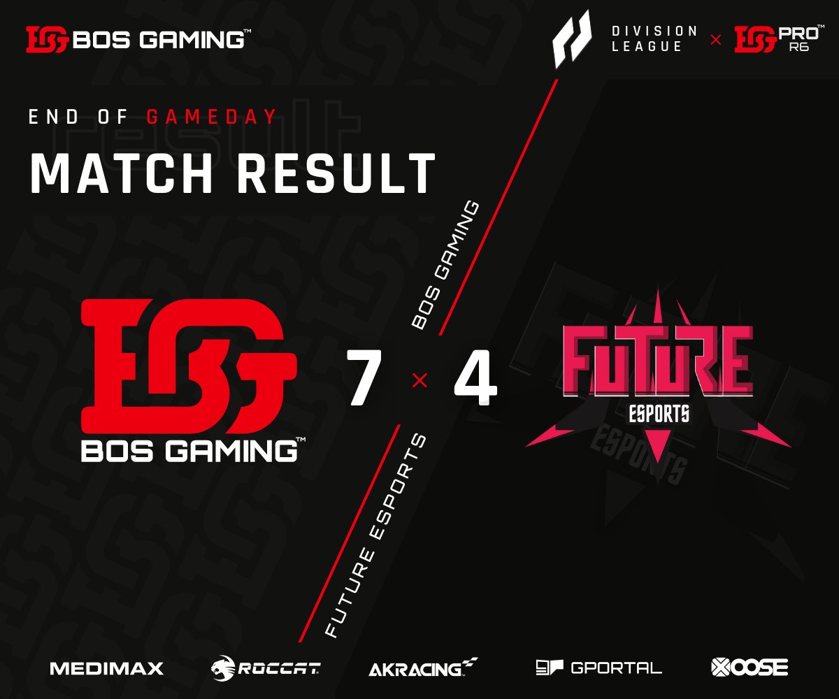BOS GAMING | R6 SIEGE

Am 2. Spieltag  der @div_league konnten sich unsere Jungs den 2 Sieg gegen Future mit 7:4 holen!

BOS GAMING™ powered by 
@MEDIMAX | @ROCCAT | <a href="/AKRacingEurope/">AKRacing</a> | <a href="/gportalde/">G-PORTAL.COM » Deutsch 🇩🇪🇦🇹🇨🇭</a> | <a href="/XOOSEtweet/">XOOSE.de</a>