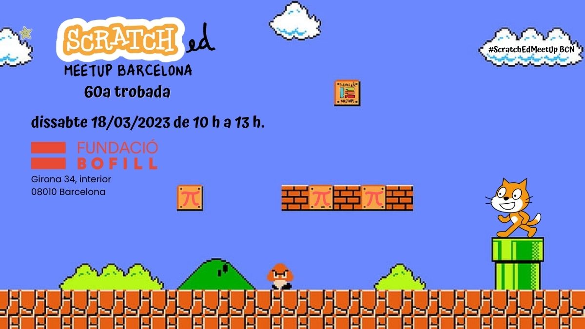 esgibert's tweet image. Ei, docent, saps que dissabte 18 de març fem la 60a trobada de #ScratchEdMeetUp BCN? 60 ja!! 🎉
Vine a celebrar-ho amb nosaltres a @FundacioBofill. Per participar inscriu-te a meetup.com/scratched-barc…
#programació #PensamentComputacional #IA #Scratch #robòtica #RV