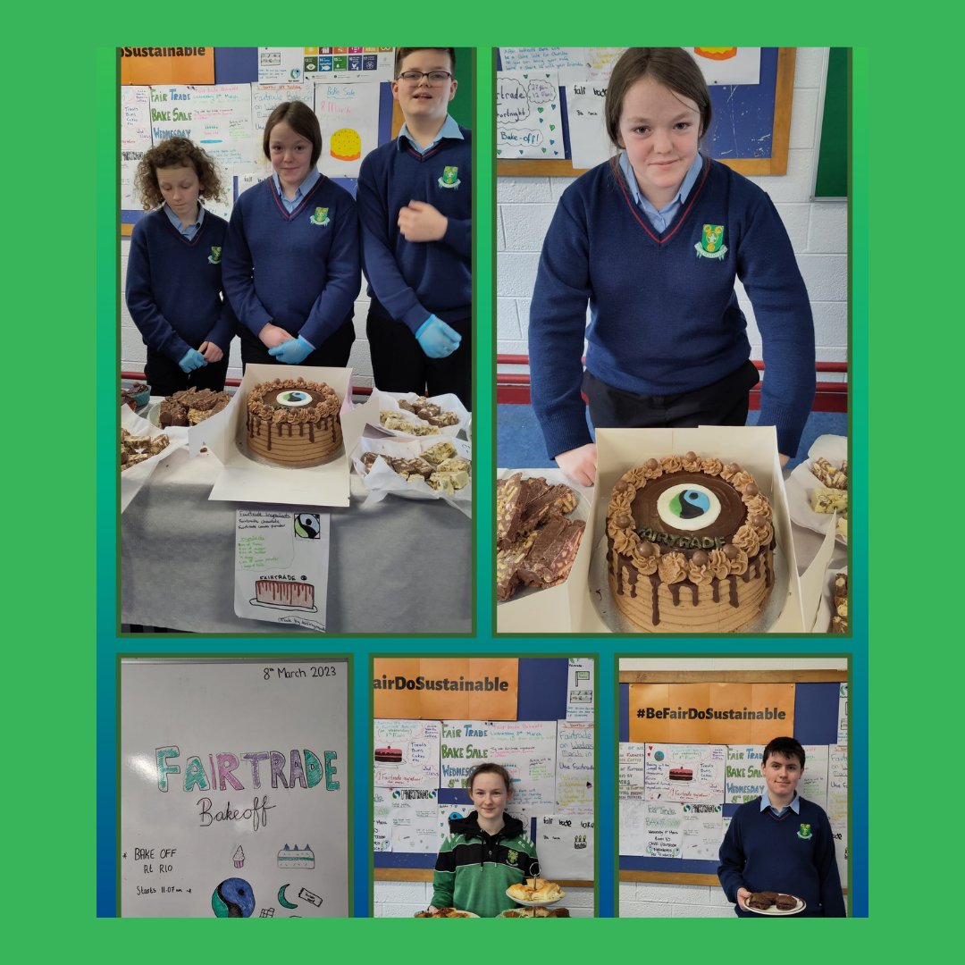 Fairtrade Bake Off.  Students were invited to participate in a bake-off, using as many fair Trade products as possible. Thanks to all our participants. Winners will be announced Friday. #FairtradeFortnight @TipperaryETB