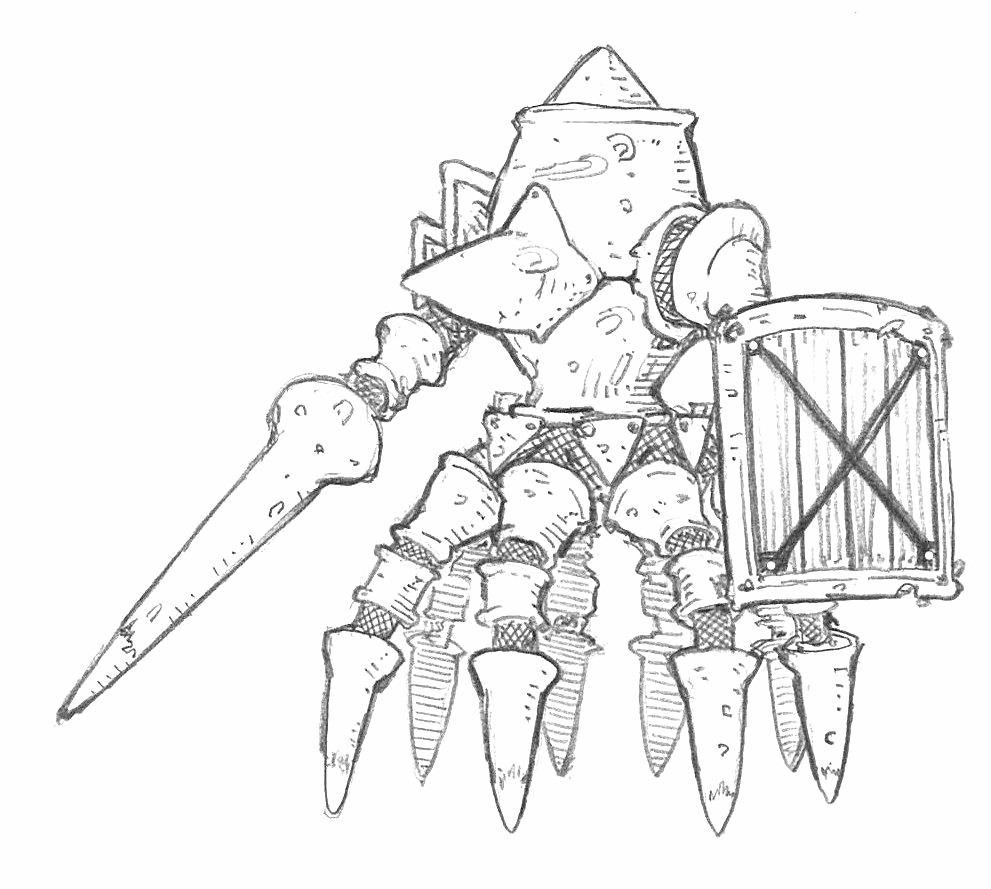 【野蛮火星人】
まだ宇宙にも出たことのない野蛮な時代の甲冑火星人たち 