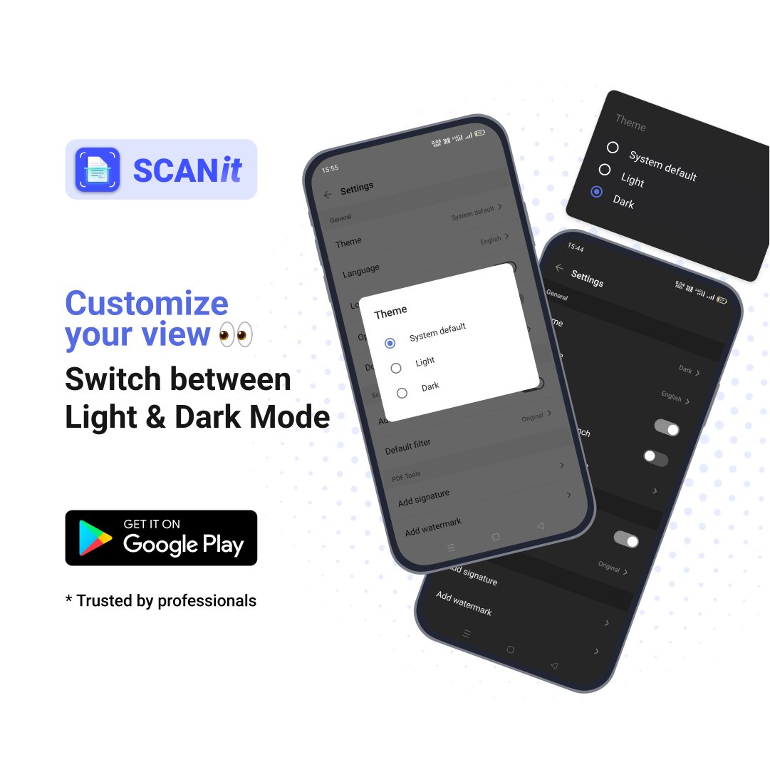 scanit_app's tweet image. Experience the versatility of your device with Light and Dark theme support!!!

Download the app using the link:
bit.ly/SCANit-PDFscan…

#Scanner #scannerapp #PdfScanner #scantopdf #DocumentScanner #mobilescanner #ocrscanner #ScanandGo #scanlife #scanapp