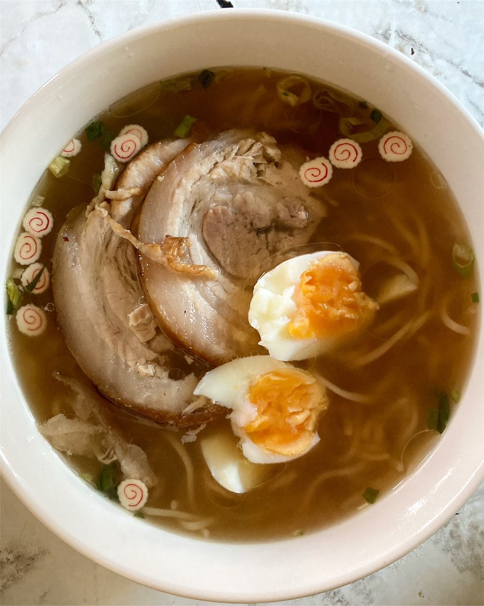 Ramen Collaboration - the Teen made the ramen & the soft boiled egg, I did the chashu. He’s also left me the cleaning up *si