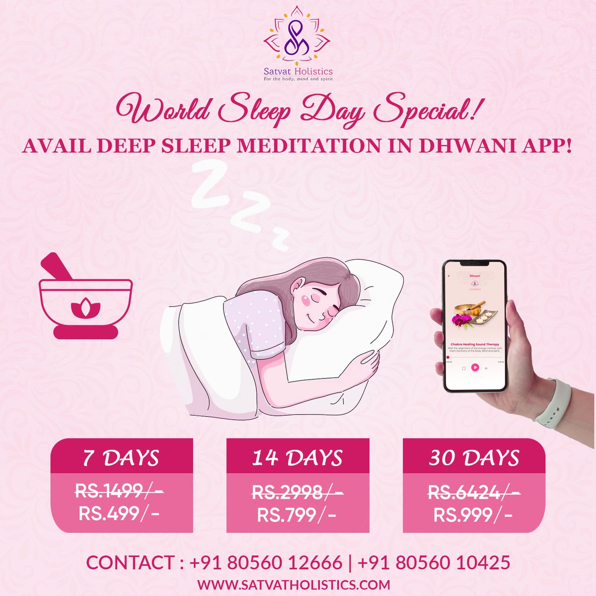 This year's World Sleep Day has as its theme: Sleep is essential for health. 

bit.ly/deepsleep_medi…

#satvatholistics #WorldSleepDay #InSomnia  #sleepdisorderawareness #guidedmeditation #meditation #dhwaniapp #sleeptherapy