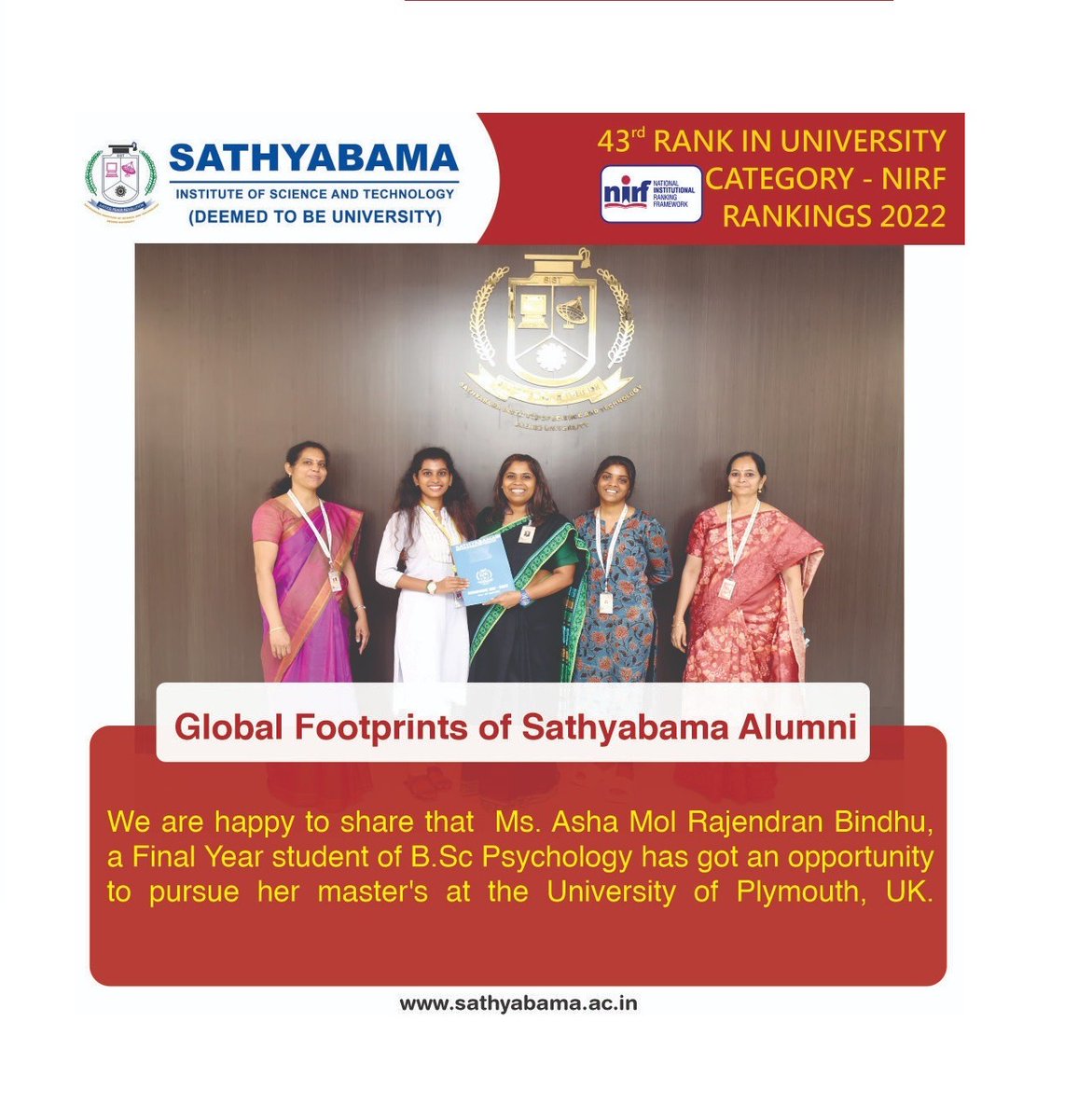 sathyabama.ac.in   #sist #sathyabama #highereducation #higherstudies