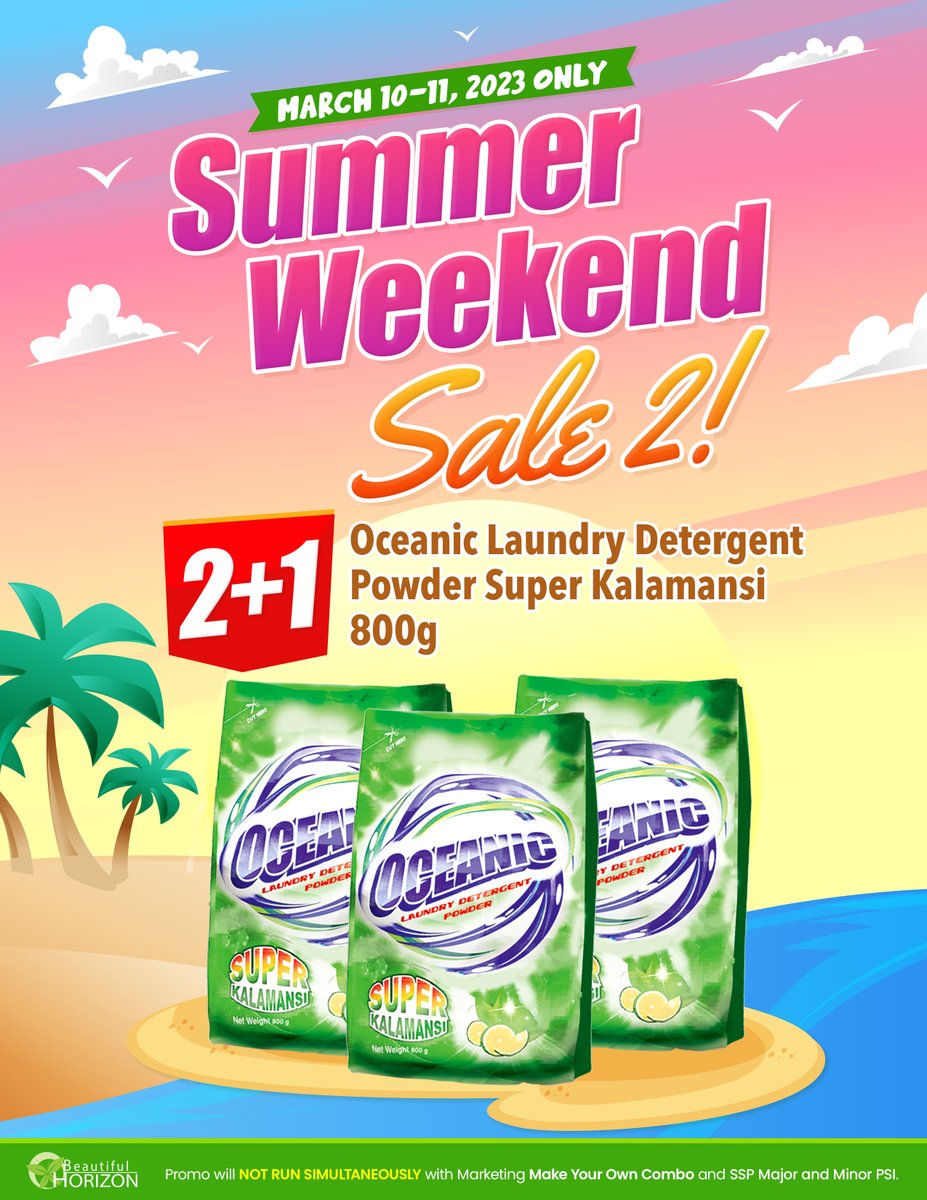 BHI_Official08's tweet photo. Have a splashing good time at the beach and make weekends a little more relaxing!
Take advantage of our Summer Weekend Sale 2!
Promo is valid until March 10-11, 2023 only.
What are you waiting for? Visit your nearest BHI Branch now!
#summerweekendsale
#BHI https://t.co/XYQoQwH7mP