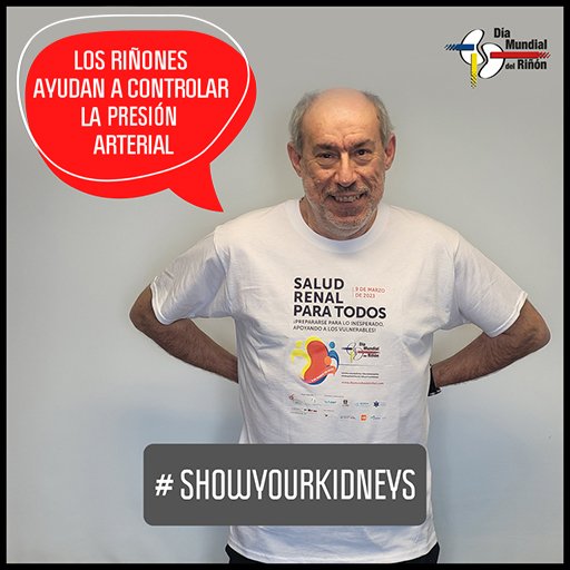 Las funciones de nuestros riñones son múltiples y fundamentales para la vida. Sabemos donde están ... ¿pero los cuidamos?. El 15% de adultos españoles tienen una enfermedad renal crónica.
#ShowYourKidneys 
#DíaMundialdelRiñón