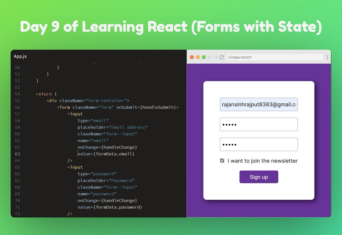 Rajansinh83's tweet image. States are going to be really useful #ReactDev #Day9 #Programming