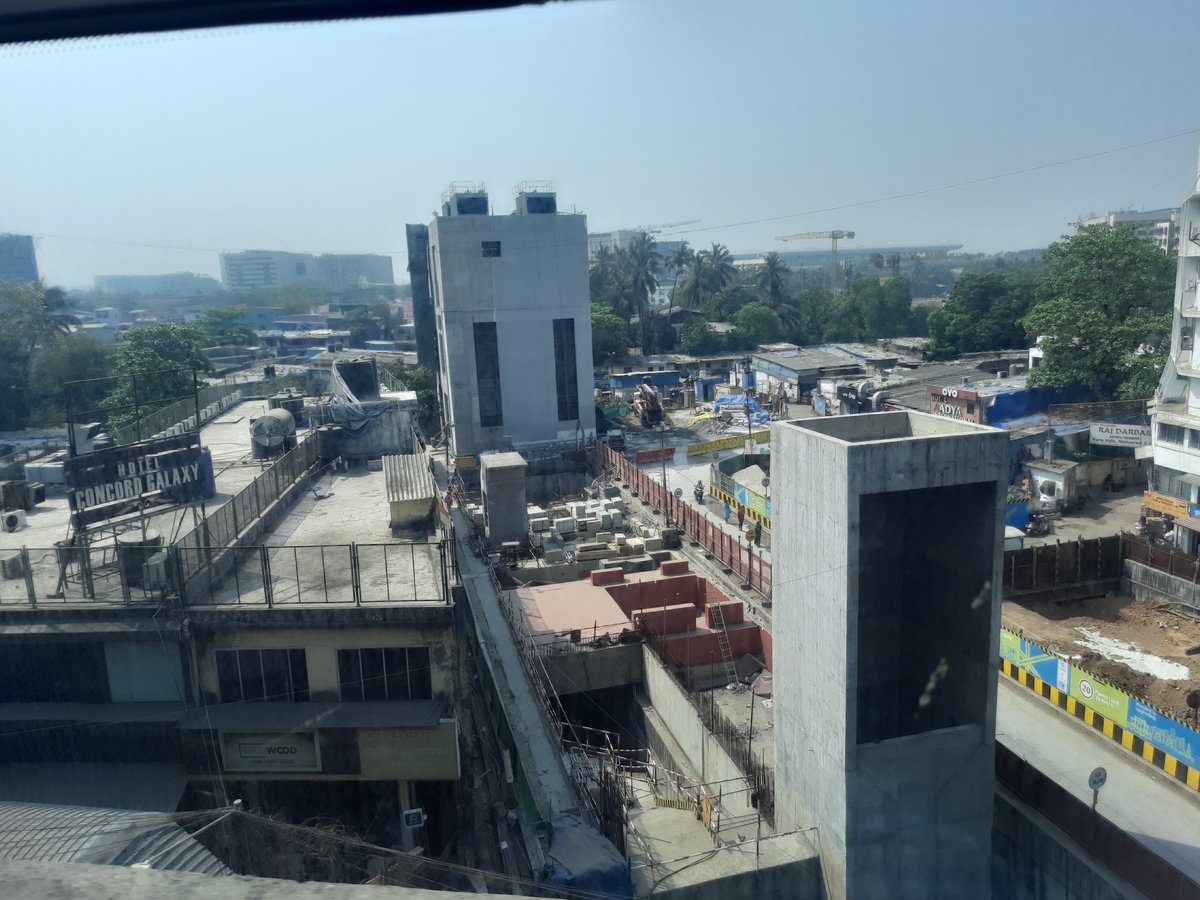 Akshay Marathe on Twitter ". MumbaiMetro3 Marol Naka station ancillary building, backfilling