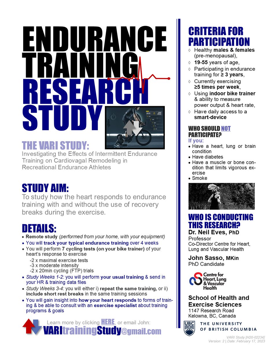 John Sasso (@jpsasso) on Twitter photo We are excited to announce we can now enrol participants aged 19-55 years to the REMOTE #Varitrainingstudy If you are a recreationally-training endurance enthusiast, consider participating, for science's sake! docs.google.com/document/d/1L2… <a href="/UBC/">University of British Columbia</a> We are excited to announce we can now enrol participants aged 19-55 years to the REMOTE #Varitrainingstudy If you are a recreationally-training endurance enthusiast, consider participating, for science's sake! docs.google.com/document/d/1L2… <a href="/UBC/">University of British Columbia</a>