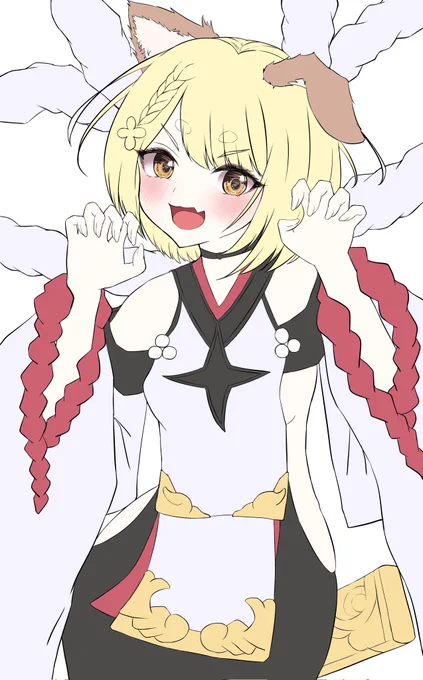 グラブル9周年に向けてヴァジラ描いてるが間に合う気がしねえ助けてくれ 