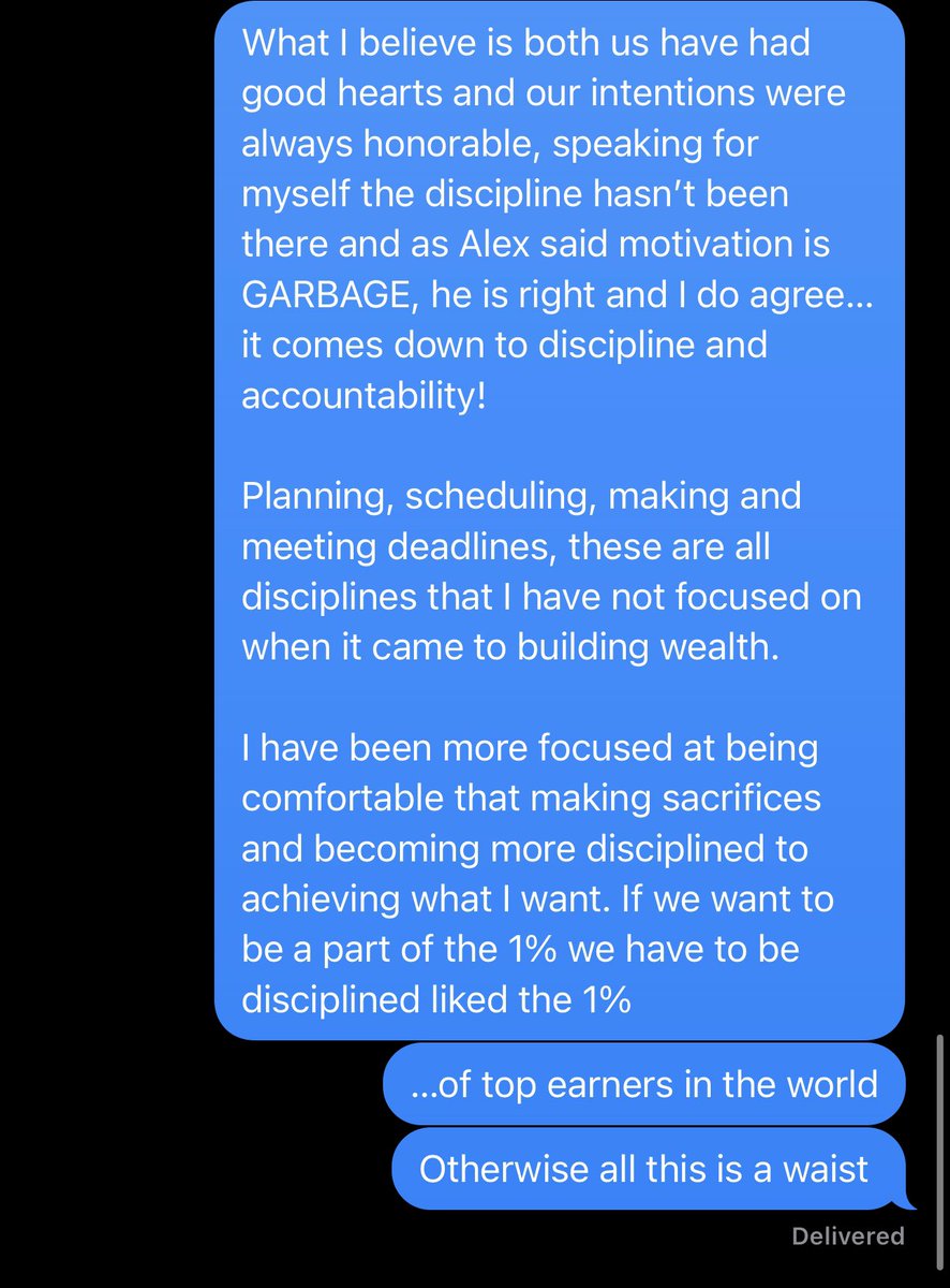 josephpowers369's tweet image. #entrepreneurs #discipline go for broke! You got nothing to loose and everything to gain. This is my response to my chief operating officer who I am grateful to have by my side! Greatness comes from sacrifice! I believe you should see the world this way. #Powersmethod #COO