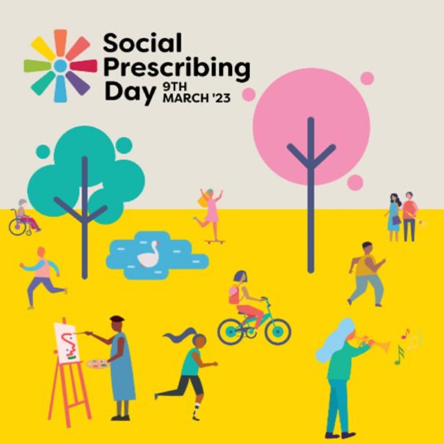 Happy #SocialPrescribingDay to all! Such a simple concept and leading to  amazing impact on people’s health and #wellbeing. Thankyou to all #linkworkers and #communitygroups that make it happen along with our lovely teams across the #NHS @SocialPrescrib2 @Pers_Care @NHSEnglandCHS