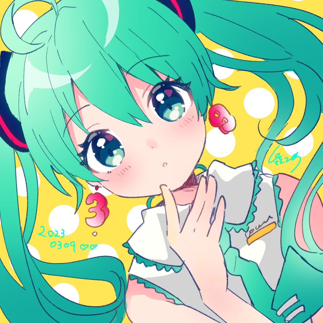 初音ミク 「#ミクの日 」|白森さわのイラスト