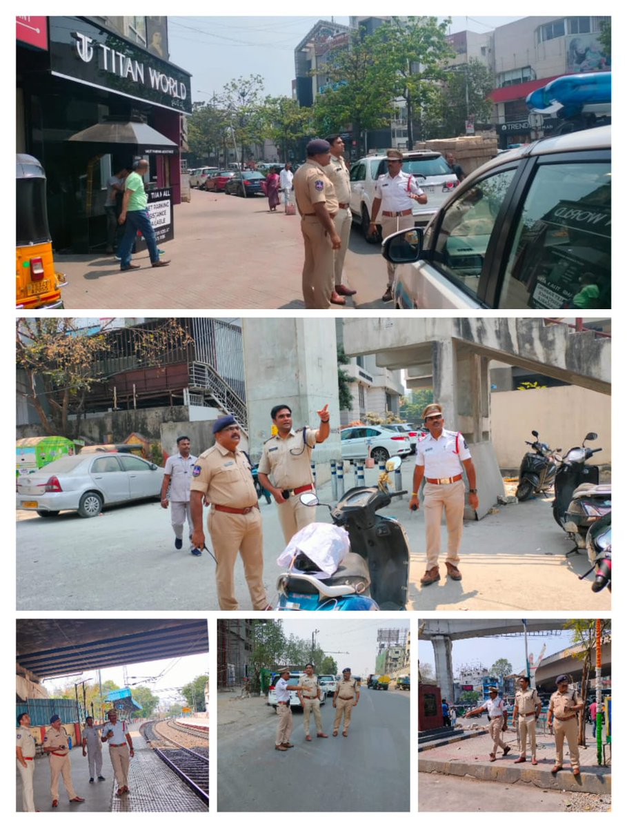 Respected D.C.P Sir has visited the Traffic volume junctions and important vital installations.