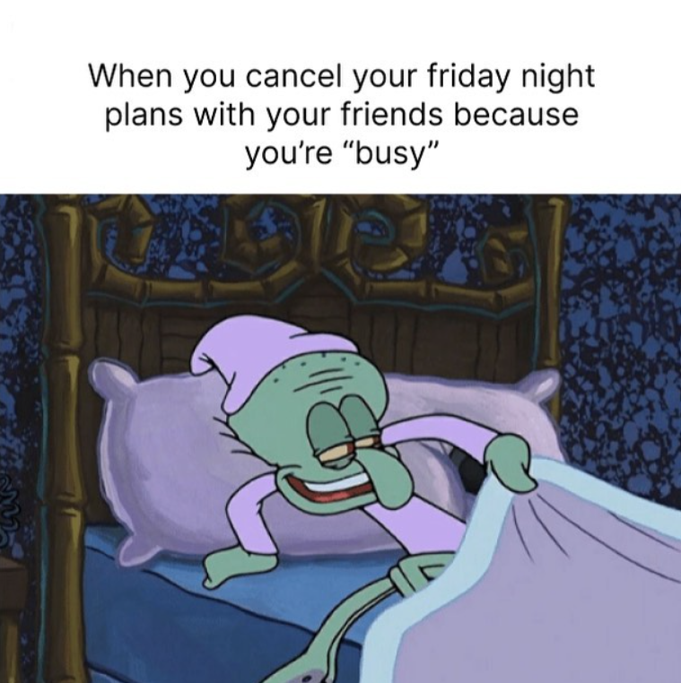 Cancelling all plans because saving money is more important 😊