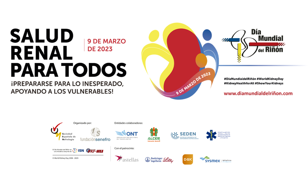 SENefrologia's tweet photo. 📍HOY es el #DíaMundialdelRiñón #WorldKidneyDay 
Desde la S.E.N. solicitamos un mayor esfuerzo para potenciar la prevención y diagnóstico precoz de la ERC con un Plan de Salud Renal Nacional

✔︎ÚNETE a la campaña compartiendo los materiales 2023 https://t.co/TFbfozU5Mo
LEMA 👇 https://t.co/eYWFM16nI5