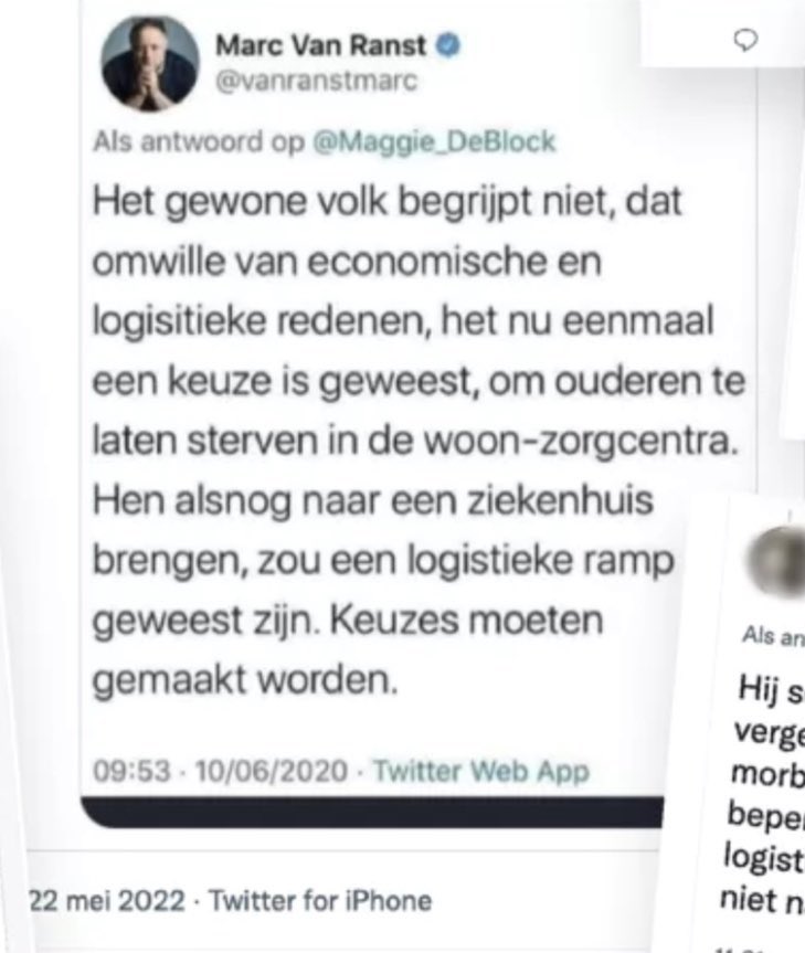 Meneer #marcvanranst beweert dat dit een vals account is, en dat hij dit nooit heeft gezegd