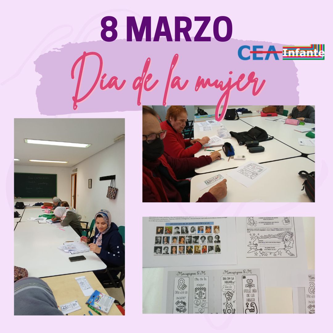 EduPermanenteRM's tweet photo. Los alumnos y alumnas del CEA Infante trabajando en las tareas específicas que se han realizado para tomar conciencia del Día de la Mujer.  @sepiegob @cea_infante @EPALE_ES @EpaleMurcia  #ErasmusPlus  #SEPIE  #creatitproject  #NuncaEsTardeParaAprender https://t.co/v8kDuS1pE4
