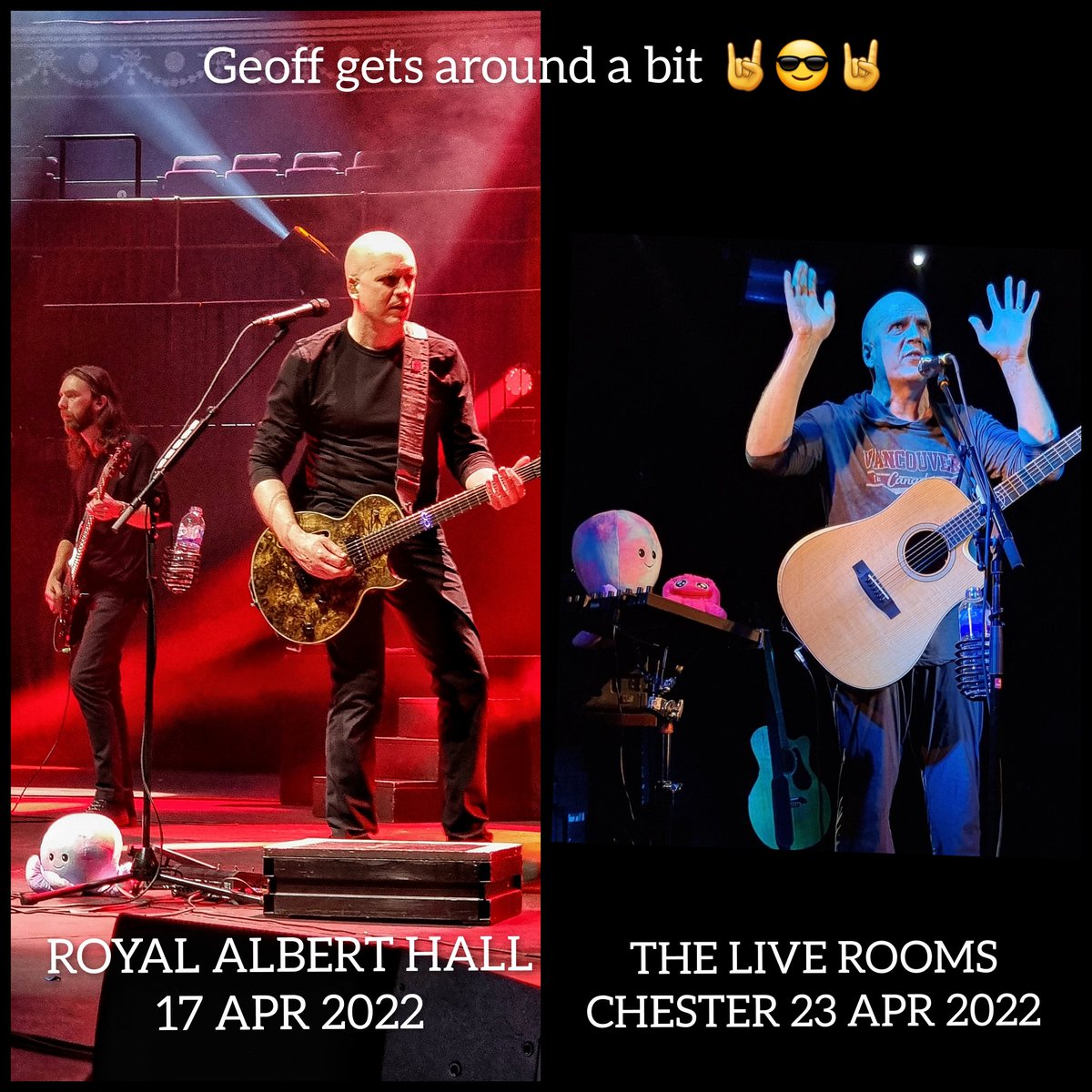 Geoff the Rocktopus can't wait to see uncle <a href="/dvntownsend/">Devin Townsend</a> again soon in the UK........ wonder if he'll be allowed onstage again 🤘😁🤘