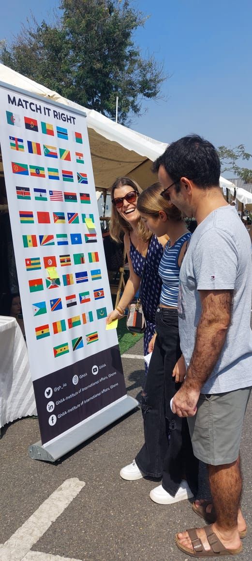 gh_iia's tweet photo. Thanks to everyone who visited https://t.co/cbhPdXolmh's WIASE Pavilion at the recent GIS PTA Bazaar! We enjoyed sharing our work on African representation in global affairs. Congrats to the winners of our "Match it Right!" game 🎉🎁 Check out our photo-wall from GIS! 📸🖼️ https://t.co/QjxeqrwK2K
