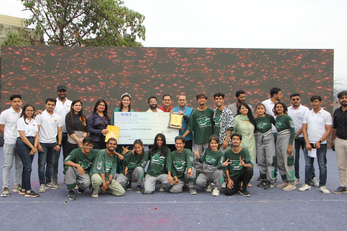 Kiet_edu's tweet photo. #EpoqueAtPrastuti2023
#Congratulations to Verve Dance Crew (Sri Venkateswara College) and Team Abhinay ( Maharaja Agrasen College) for bagging winner’s trophy at #Group_Dance and #Nukkad_Natak competition respectively.
#kiet_group_of_institutions  #KIETGZB #KIET #AKTU #AICTE https://t.co/aLBNU1l6Uh