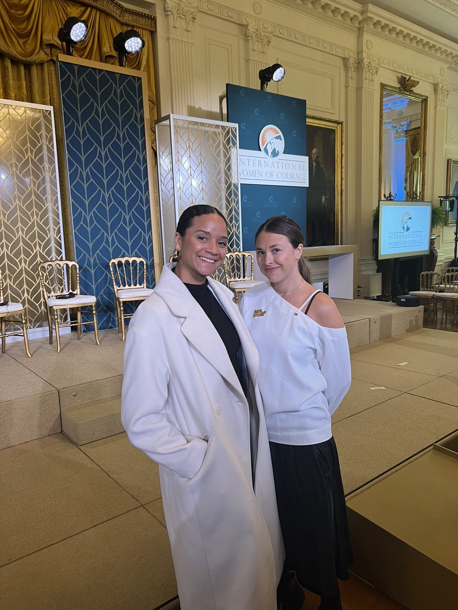 FeministsForAll's tweet photo. “Today we’re here at the White House to tell girls around the world they matter.” 💬 @flotus 💖 Team @feminist attended the International Women of Courage Awards today on #IWD #IWOC2023 https://t.co/lcGOtOvTda