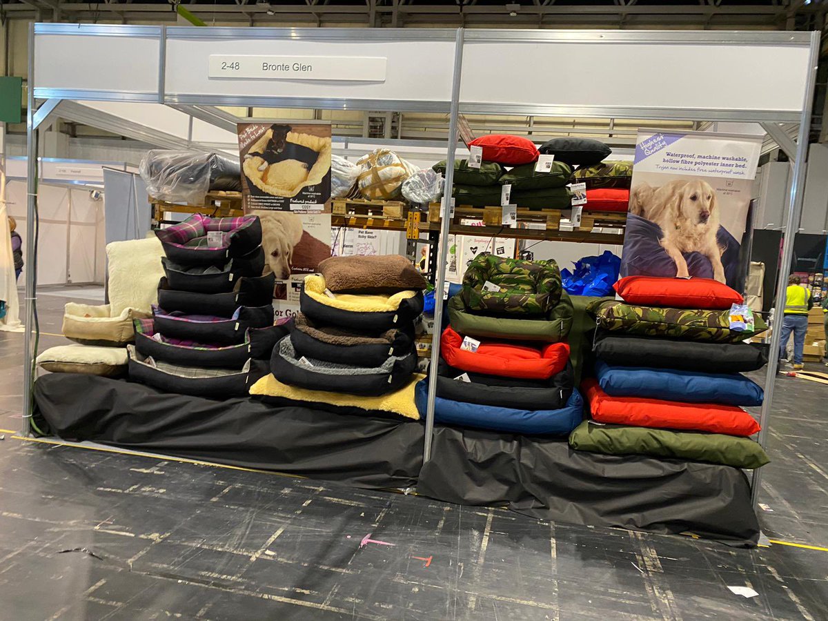 BronteGlen's tweet photo. All set up and ready for the first day hall 2 stand 48  #Crufts https://t.co/2Tzk6FlGyE