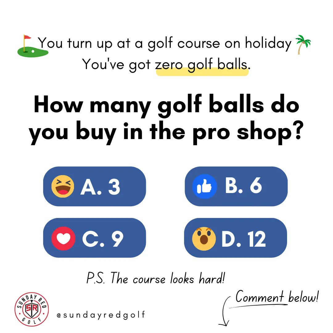 SundayRed_Golf's tweet photo. How brave are you feeling? ⛳ 🏌️‍♂️ 

#golf #golflife #golftalk #golfballs https://t.co/FoiK1EkRmv