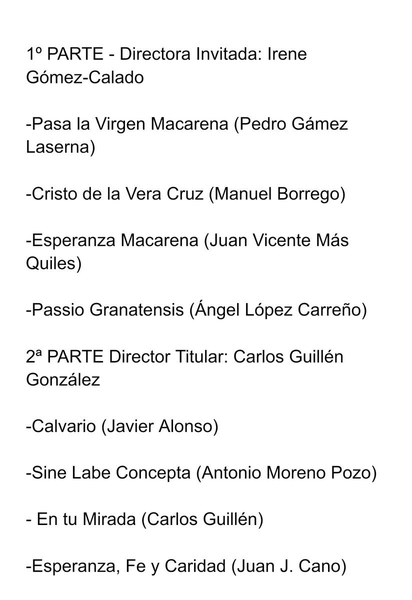 📃 PROGRAMA DE CONCIERTO 

<a href="/CarlosGuillenGo/">Carlos Guillén</a> <a href="/cofrade_algaba/">La Algaba Cofrade</a> <a href="/veracruzalgaba/">Santa VeraCruz de La Algaba</a> <a href="/Ayto_algaba/">Ayuntamiento La Algaba</a> @Pasmusycos <a href="/PastoralAlgaba/">Pastoral Hdades La Algaba</a> <a href="/marsha_es/">Marsha</a> <a href="/parasevilla/">Marchas Para Sevilla</a> <a href="/marchas_cofrade/">Marchas cofrades</a> <a href="/pasionensevilla/">Pasión en Sevilla</a> @fbandas_sevilla <a href="/FervorCofrade/">Fervor Cofrade©</a> <a href="/LaAlgaba/">La_Algaba</a> <a href="/CofradiasAND/">ℂ𝕠𝕗𝕣𝕒𝕕𝕚𝕒𝕤 𝔻𝕖 𝔸𝕟𝕕𝕒𝕝𝕦𝕔í𝕒</a>