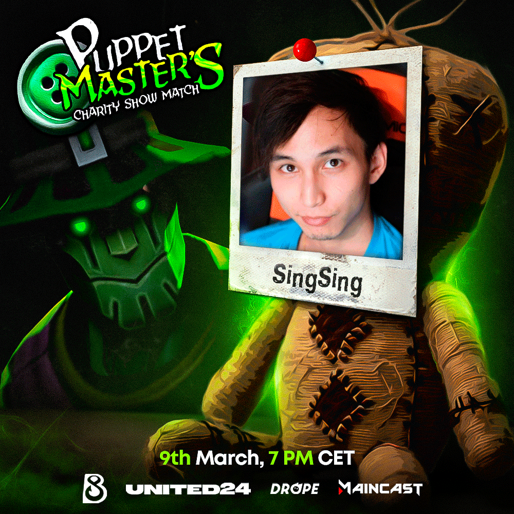 SingSing's tweet photo. Gonna be playin some dota tonight with a bunch of other dota personalities for Ukrainian charity United24! https://t.co/dGyFnOGEhB
