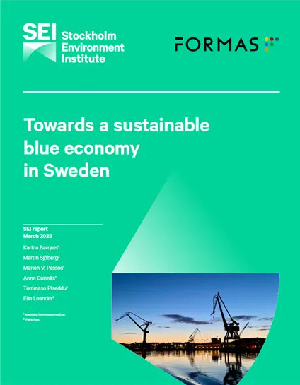 🧵New report: Sweden could harness its #BlueEconomy for #SustainableDevelopment within its borders & beyond. The report was commissioned by @FormasForsk with @vinnovase & @MistraForskning in dialogue with @havochvatten. Read the thread summary 👇 🔗 buff.ly/3IQeeil 1/7