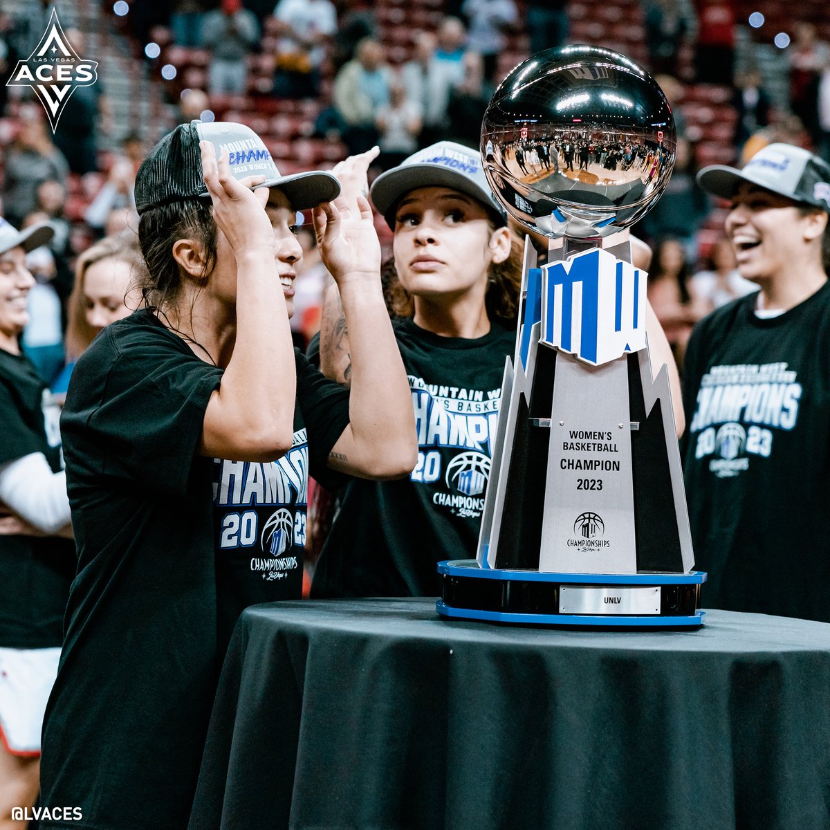 LVAces's tweet photo. Good night champs @UNLVLadyRebels  🏆 https://t.co/R5kE0uA7xR