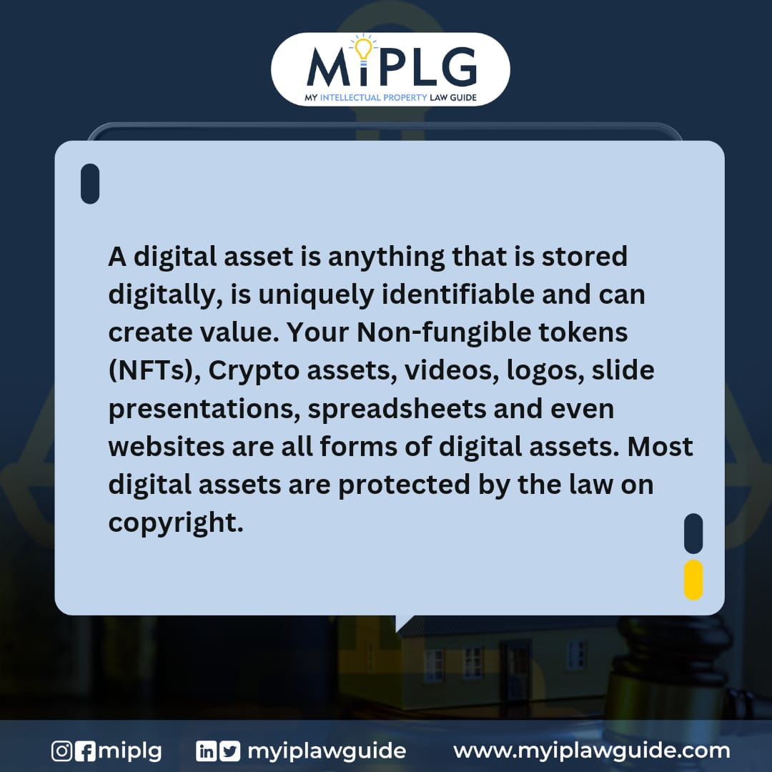 They can be infringed If one makes unauthorized use of someone else's digital assets or make or sell technology designed to break the encryption that has been placed on digital products, one may be fined or have to pay damages to the rights owner. 

#MIPLG 
#Digitalassests