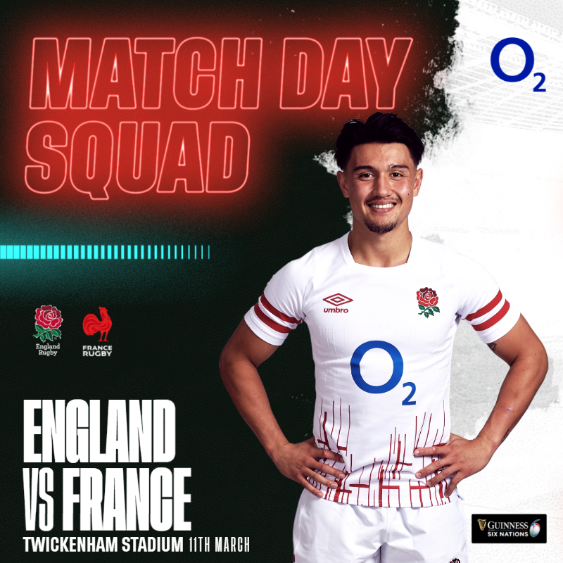 EnglandRugby's tweet photo. Steve Borthwick has named our side for #ENGvFRA on Saturday 🌹

@O2 | #WearTheRose