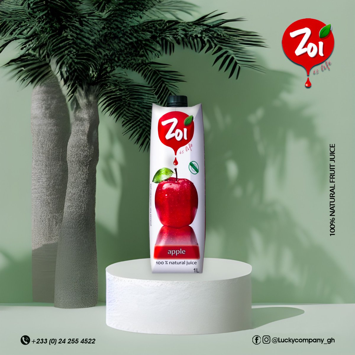 RockNRollCondom's tweet photo. Where are the APPLE JUICE lovers?
It's a beautiful sunny day, and this is your best bet in getting yourself a chilled glass of fresh Zoi apple juice.

Available in all leading shops near you.

Treat yourself to the ZOInified experience.  
#GhanaMonth #LuckyDevelopmentGhana https://t.co/RLYneTSrKg