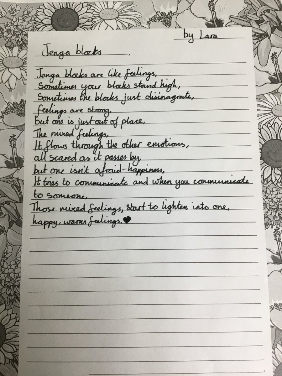 StanwellFieldsC's tweet image. What do you do when it is simply raining too much to go outside?  In Year 6, it's use 'jenga' as inspiration for a fabulous independent poem. #creativethinker #poetrylovers  @LDBSLAT