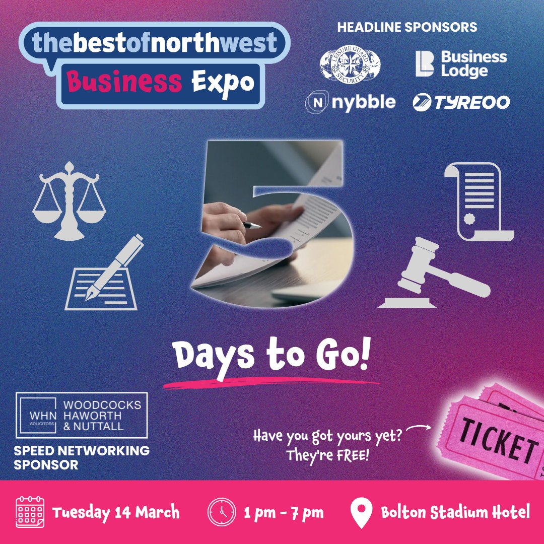 The Best of the Northwest Business Fair is just around the corner.
Pop in, meet some of The North West's best companies, network with inspirational people, and grab some free food By Sushma Snacks 🌶️ &amp; refreshments. ☕
 boltonbusinessshow.co.uk
 #northwest #businessfair #bolton