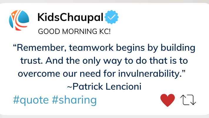 'Start your day on a positive note'

Good morning from #KidsChaupal

#quoteoftheday #KC #SaturdaySpecial #SaturdaySwag #SelfCareSaturday