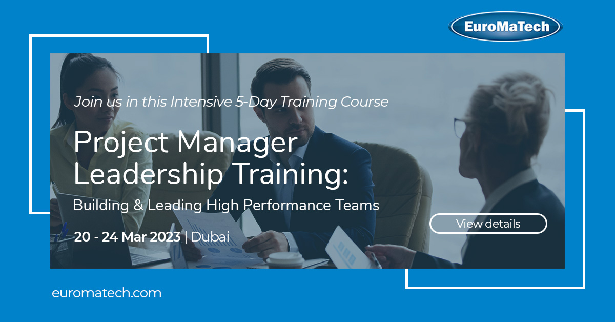 Project Manager Leadership Training:
Building & Leading High Performance Teams

euromatech.com/seminars/proje…

#euromatech #training #trainingcourse #projectmanager #project #leadership #leadershiptraining #building #leading #highperformance #highperformanceteams #teamdevelopment