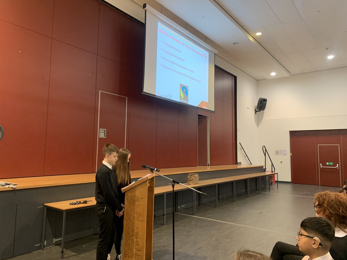 Incredibly proud of the recent work of our Change Makers. 👏💪 

Last week, some of our members presented at assemblies to raise awareness of Fairtrade as part of #FairtradeFortnight. 

Our staff Fairtrade tuck shop is open for orders until Friday! #FairAware #weareFHS <a href="/FHS_LfS/">Learning for Sustainability @ Falkirk High School</a>