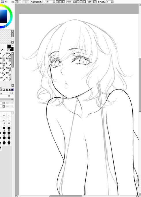 WBC観ながら絵も進める 