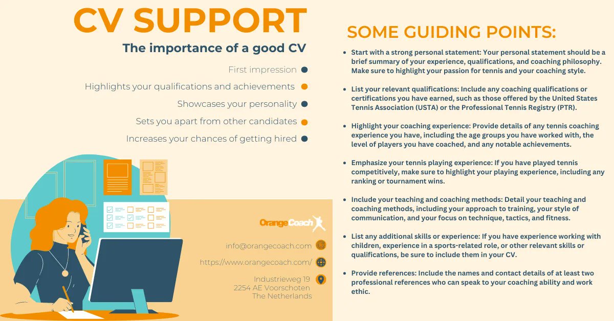A good CV is crucial for anyone who wants to secure a job or progress in their career! Please do take into account our guiding points for writing a good CV to increase your chances of getting hired. For further help visit our website at: buff.ly/3JqYRhS 

#OrangeCoach