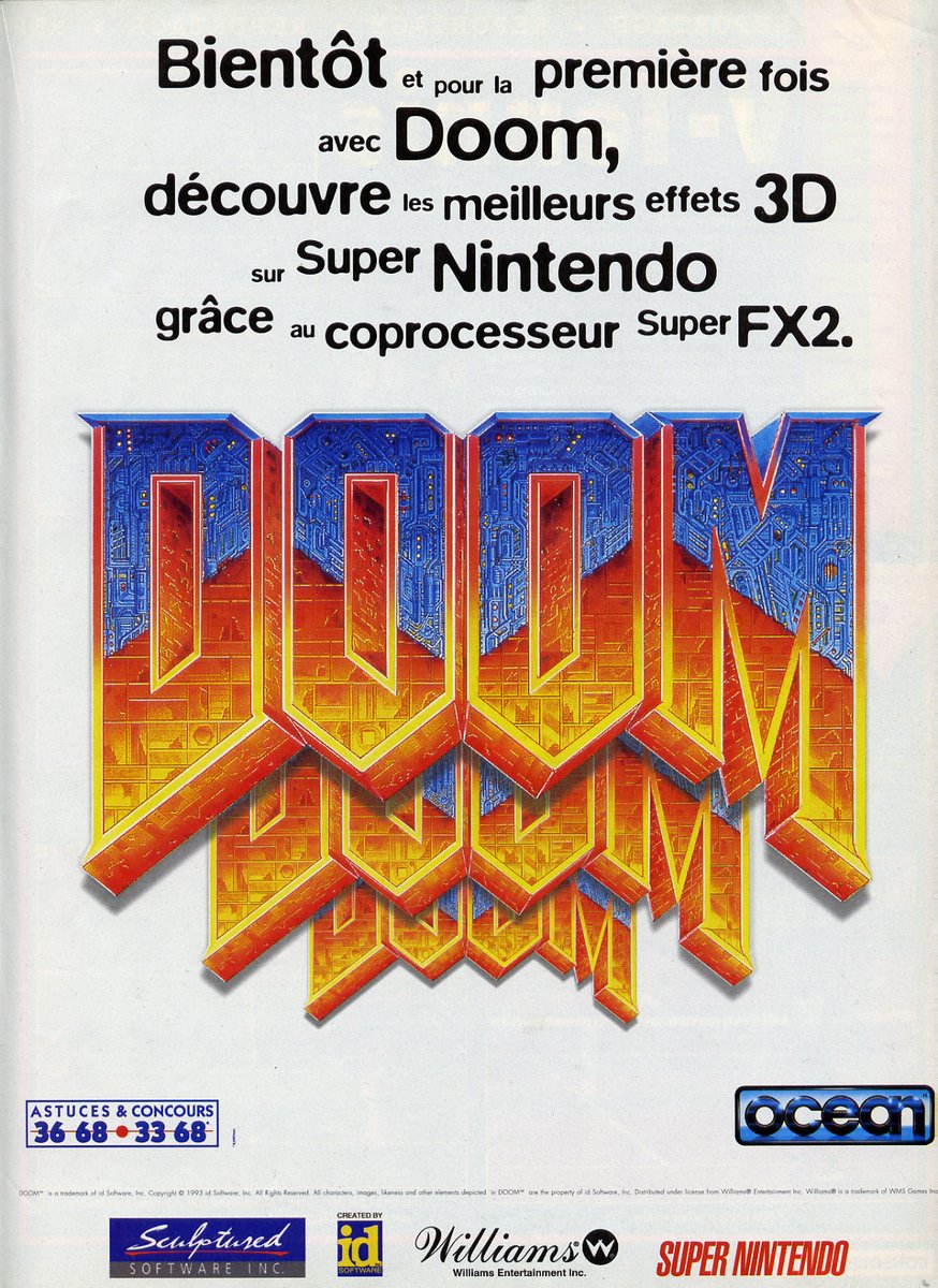 AllmightoFranky's tweet photo. Il est l'heure un peu plus tôt de la publicité dans les mags JV des #80s #90s!Pubs issues du #ConsolesPlus 46 de septembre 1995!Deux belles double-pages pour #RaidenProject sur #Playstation et #DooM inoubliable sur #Supernes!!#retro #retrogaming #culturepub #oldschool https://t.co/jm4VqQk7PW