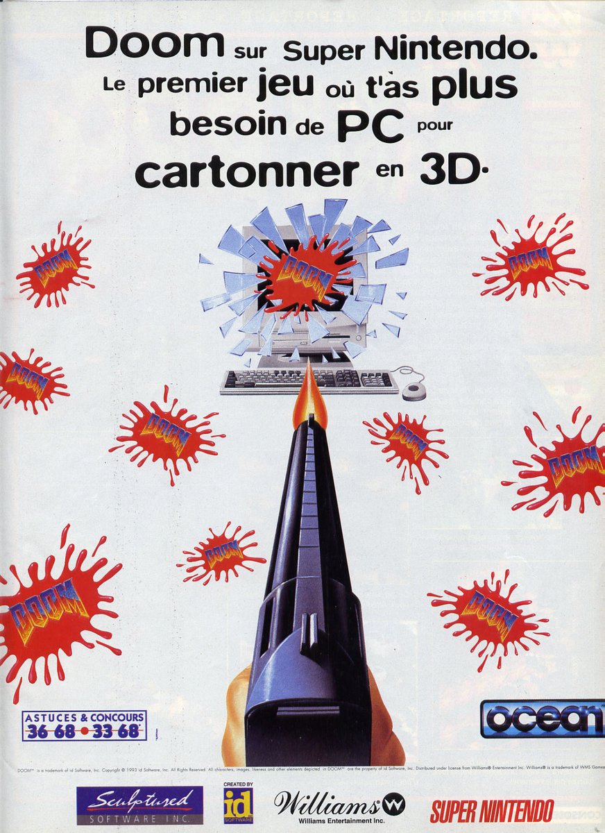 AllmightoFranky's tweet photo. Il est l'heure un peu plus tôt de la publicité dans les mags JV des #80s #90s!Pubs issues du #ConsolesPlus 46 de septembre 1995!Deux belles double-pages pour #RaidenProject sur #Playstation et #DooM inoubliable sur #Supernes!!#retro #retrogaming #culturepub #oldschool https://t.co/jm4VqQk7PW