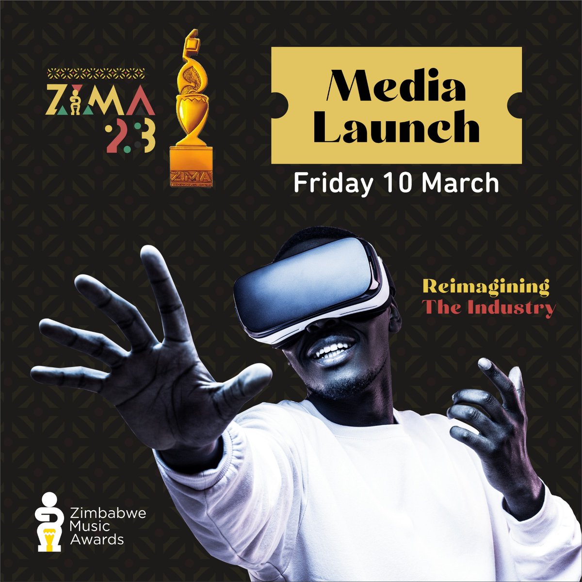 WE ARE GETTING SET TO ANNOUNCE THE  OFFICIAL DATE FOR THE #ZIMA23 AWARDS  TO YOU ALL, MAKE SURE YOU TUNE IN  ON OUR SOCIALS 
FOLLOW AND SHARE!!!ZIMA23, REIMAGINING THE INDUSTRY.
#ZIMA23 ; #ZIMUSICAWARDS  ; #ZIMBABWE;  #MUSIC  ; #AWARDS ;  #REIMAGININGTHEINDUSTRYPLATFORMS:IG, FB,