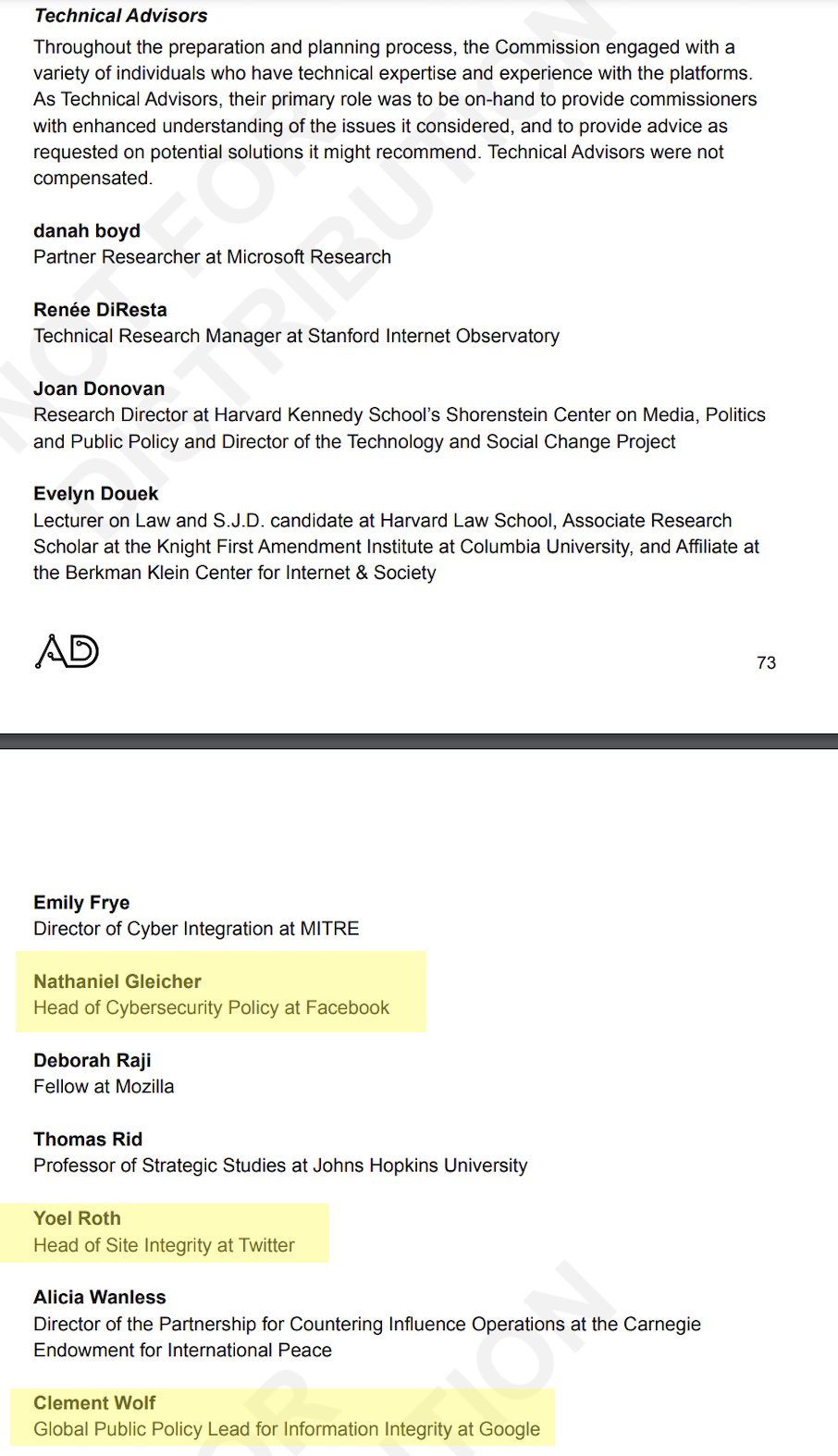 15.  The report was co-authored by Katie Couric and Chris Krebs, the founder of the DHS’s Cybersecur