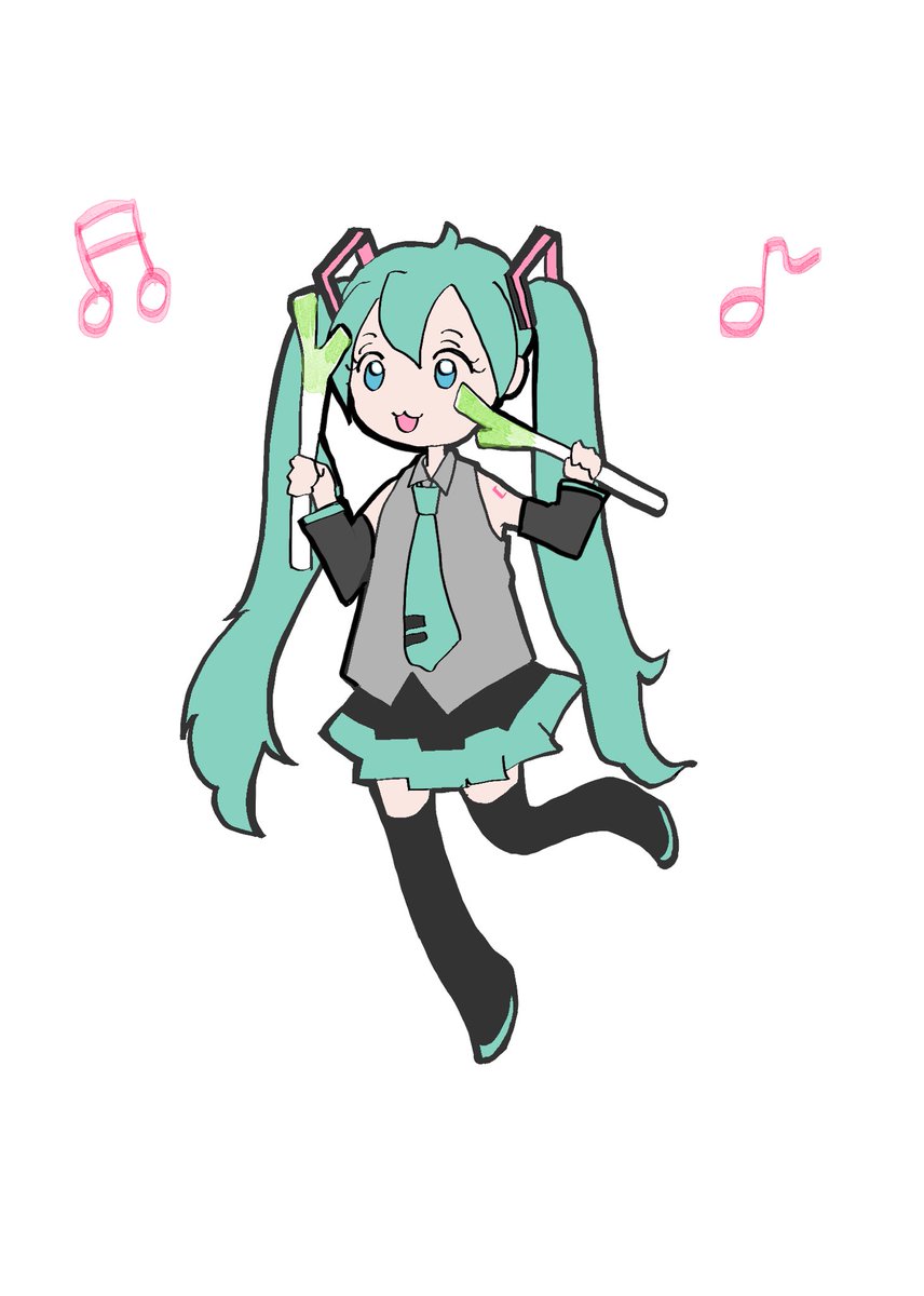 初音ミク「おネギダンスなミクさん#イラスト #初音ミク 」|アルこ🦭酒乱お絵描き野郎のイラスト