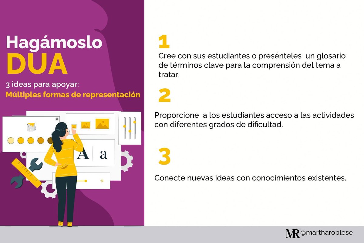 MarthaRoblesE's tweet photo. El aprendizaje de todos es importante. Las múltiples opciones hacen de la enseñanza facilitan la participación y minimizan la necesidad de ajustes.   #HagámosloDUA #Educaciónpara todos https://t.co/oNBwkX5aAe